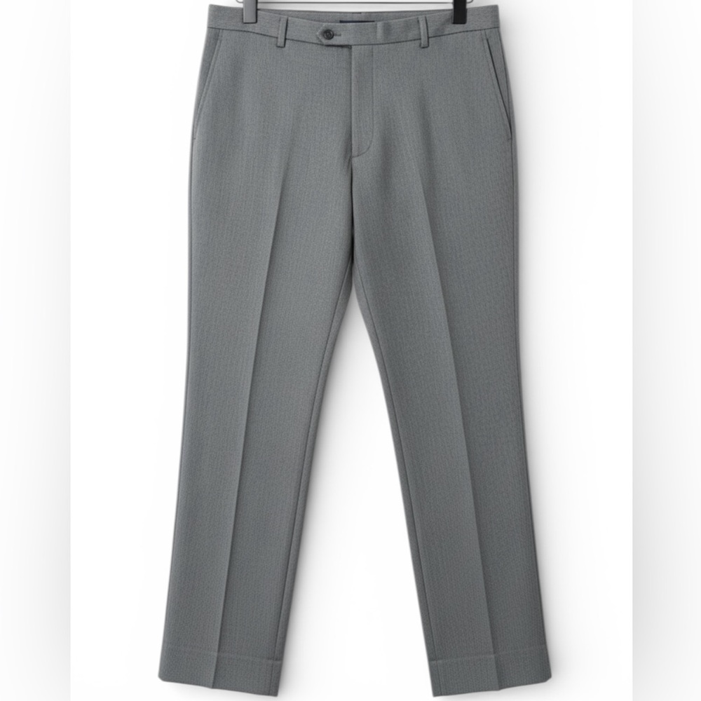 Jos. A. Bank Fine Wool Executive Tailored Fit Flat Front Gray Dress Pants 38x32